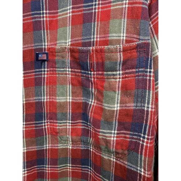 VTG Polo Jeans Co. Ralph‎ Lauren Men's XXL Red Green Plaid Button Down Shirt USA - Picture 5 of 7
